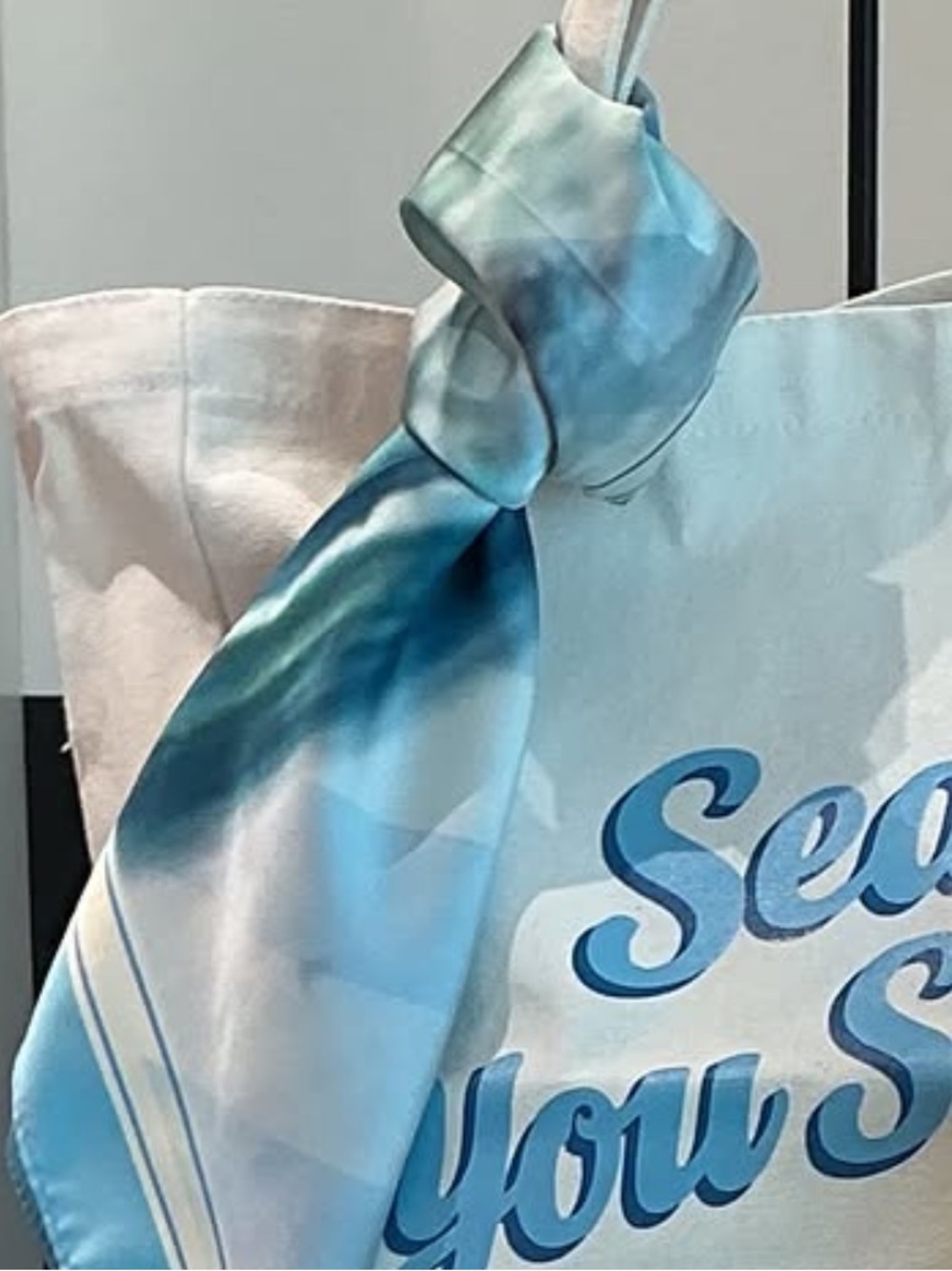 JO MALONE blue sea silk scarf JO MALONE coastal scarf